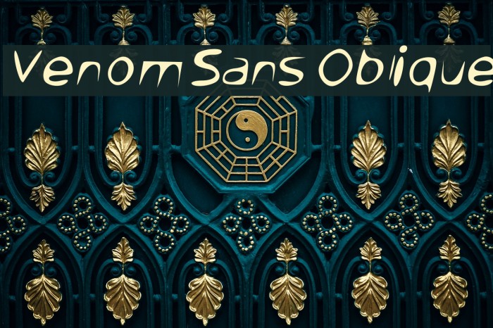 Venom Sans Oblique Example 1