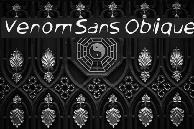 Venom Sans Oblique Font examples