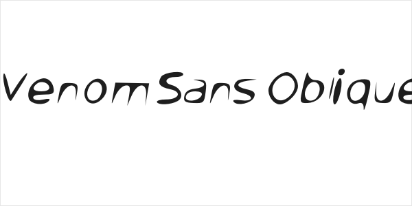 Venom Sans Oblique Logo