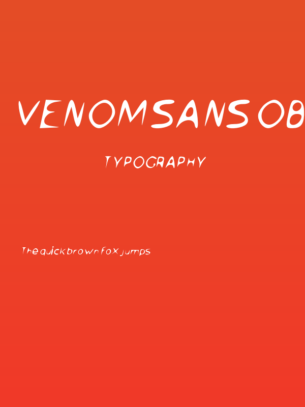 Venom Sans Oblique Poster
