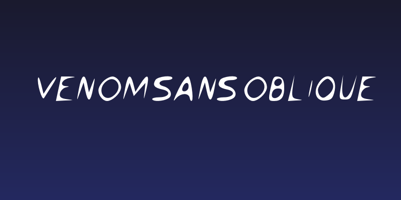 Venom Sans Oblique Social Header