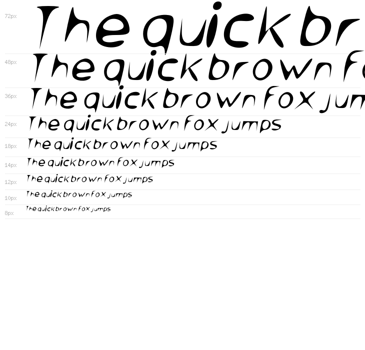 Venom Sans Oblique Waterfall