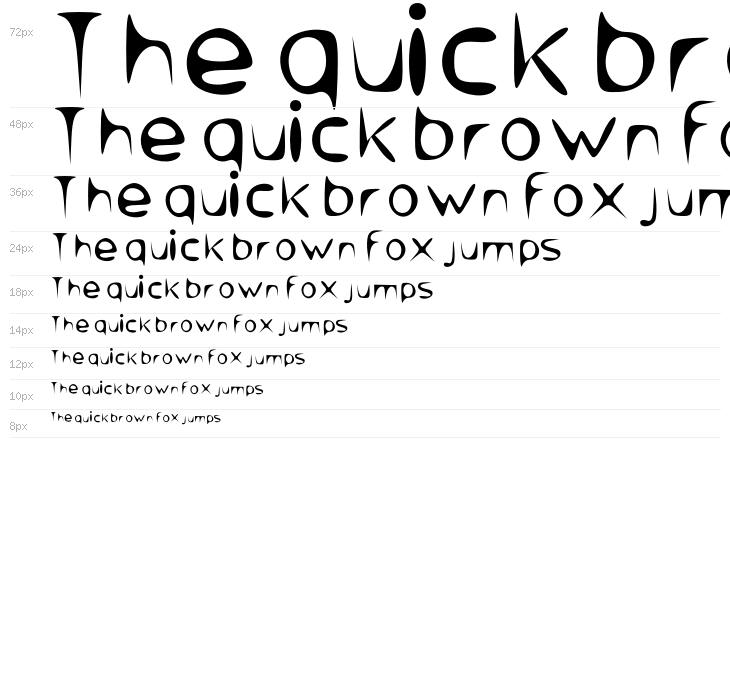 Venom Sans Waterfall