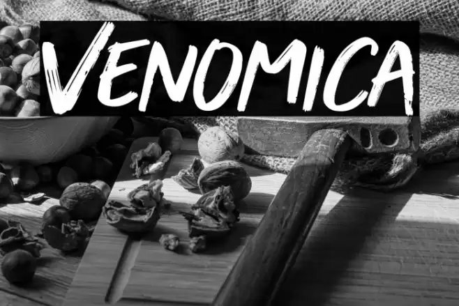 Venomica Font examples