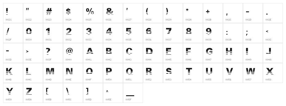 Ventilate Character Map