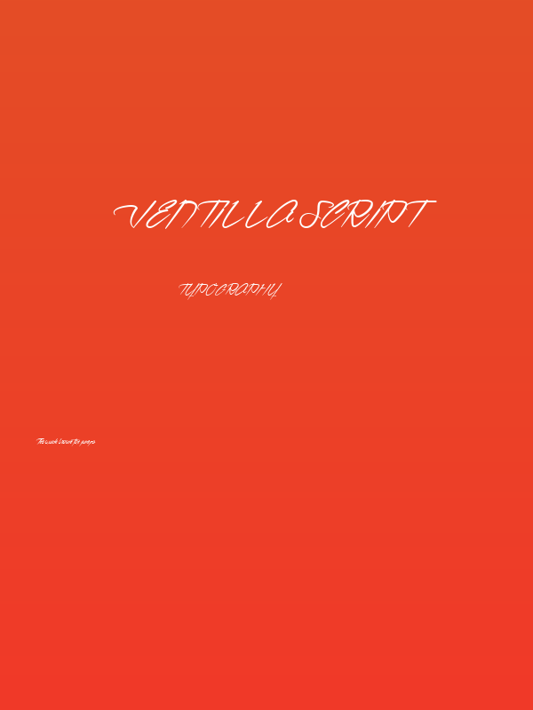 Ventilla Script Poster