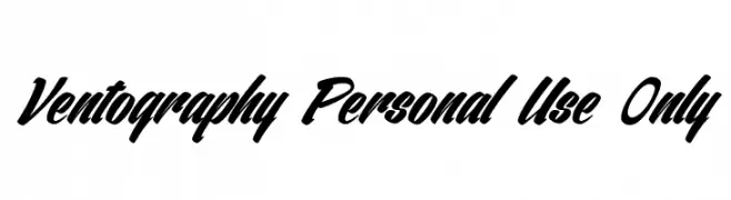 Ventography Personal Use Only  フリーフォントのダウンロード