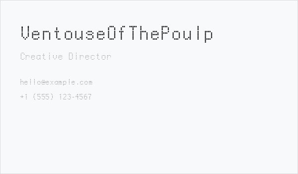 VentouseOfThePoulp Business Card