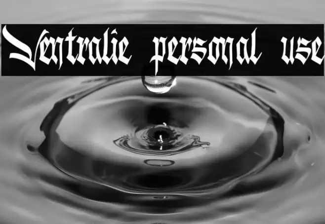 Ventralie personal use Font examples