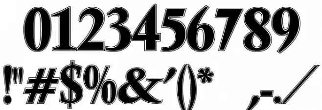 Ventura Inline Bold Font OTHER CHARS