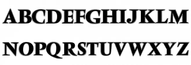 Ventura Inline Bold फ़ॉन्ट अपरकेस