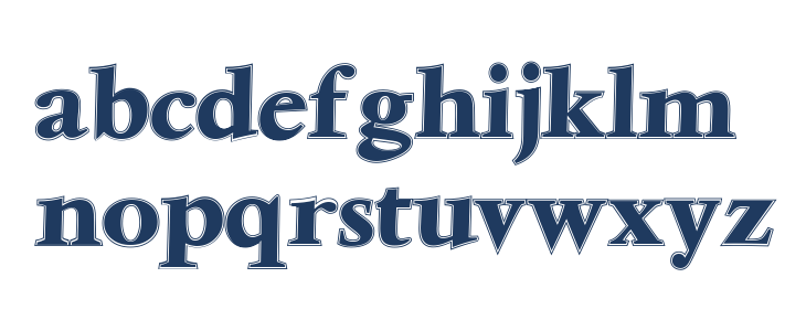 Ventura Inline Bold Lowercase