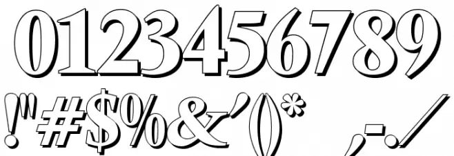 Ventura Shadow Bold Font OTHER CHARS