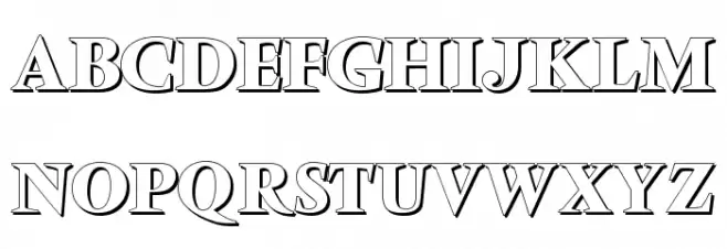 Ventura Shadow Bold Шрифта ВЕРХНИЙ