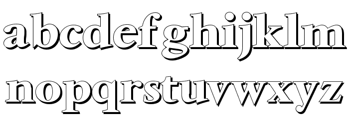 Ventura Shadow Bold Font LOWERCASE