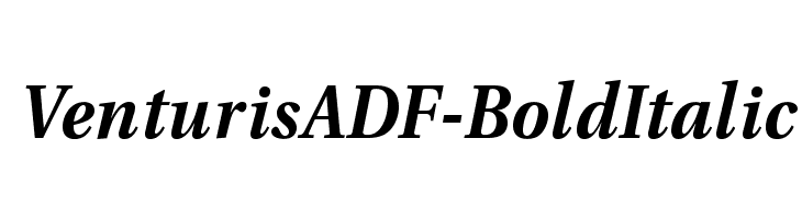 VenturisADF-BoldItalic Font