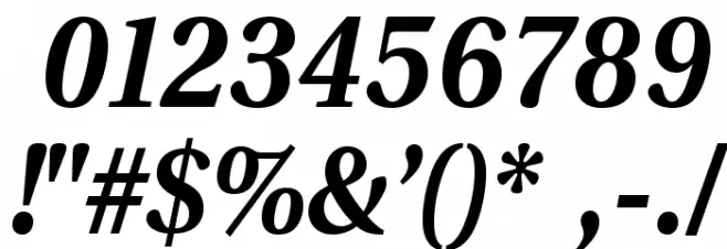VenturisADF-BoldItalic Font OTHER CHARS
