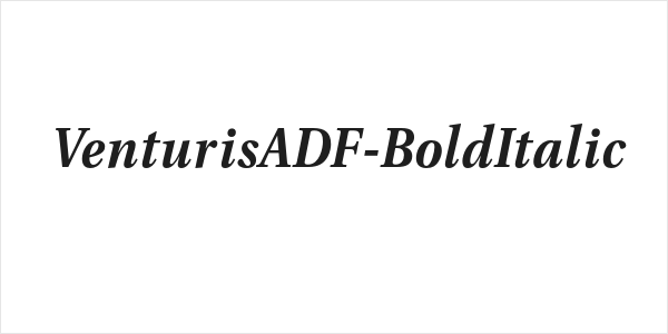 VenturisADF-BoldItalic Logo
