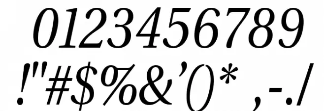 VenturisADF-Italic Font OTHER CHARS