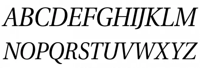 VenturisADF-Italic Caratteri MAIUSCOLE