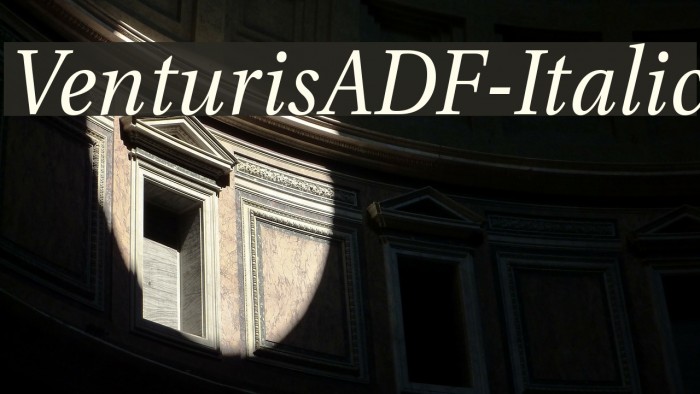 VenturisADF-Italic Font examples