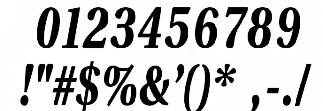 VenturisADFCd-BoldItalic Font OTHER CHARS