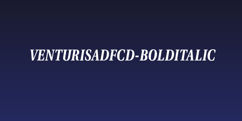VenturisADFCd-BoldItalic Social Header