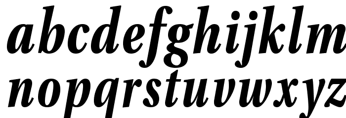 VenturisADFCd-BoldItalic Font LOWERCASE