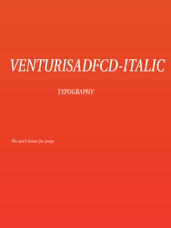 VenturisADFCd-Italic Poster