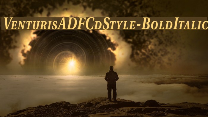 VenturisADFCdStyle-BoldItalic Font examples