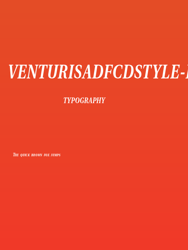 VenturisADFCdStyle-BoldItalic Poster