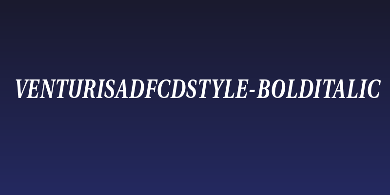 VenturisADFCdStyle-BoldItalic Social Header
