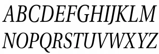VenturisADFCdStyle-Italic Caratteri MAIUSCOLE