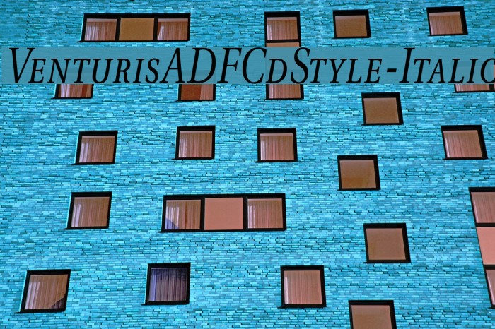 VenturisADFCdStyle-Italic Font examples