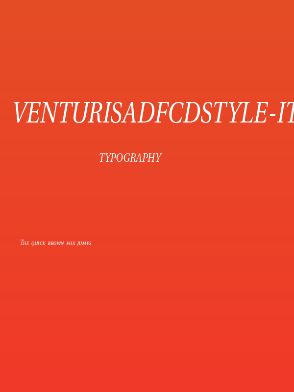VenturisADFCdStyle-Italic Poster