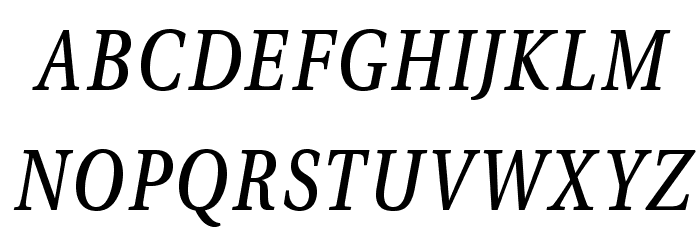 VenturisADFCdStyle-Italic Font LOWERCASE
