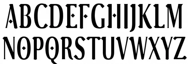 VenturisADFGothTitling Caratteri MAIUSCOLE