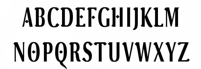 VenturisADFGothTitling Caratteri MINUSCOLO