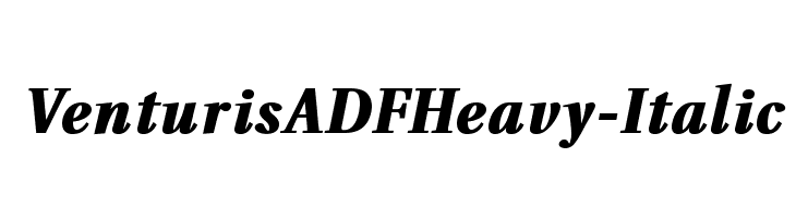 VenturisADFHeavy-Italic Font