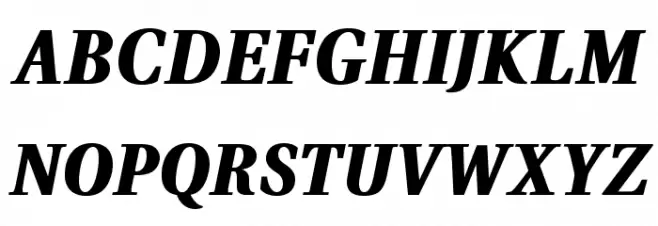 VenturisADFHeavy-Italic 字体 大写