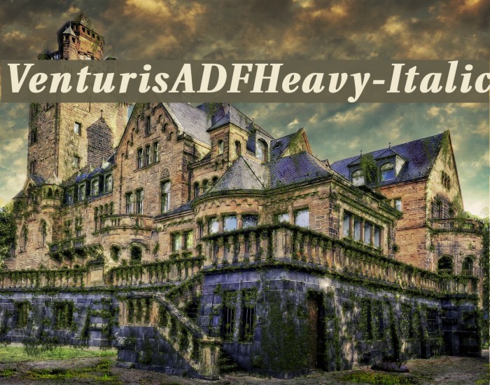 VenturisADFHeavy-Italic Font examples
