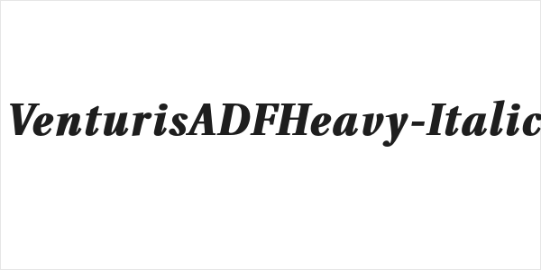 VenturisADFHeavy-Italic Logo