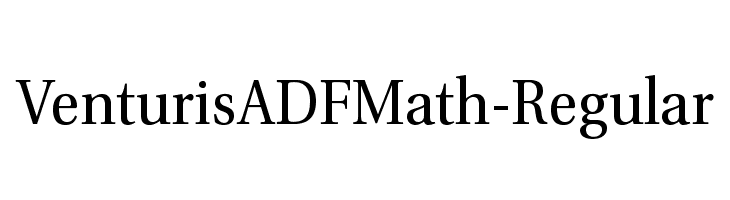 VenturisADFMath-Regular Font
