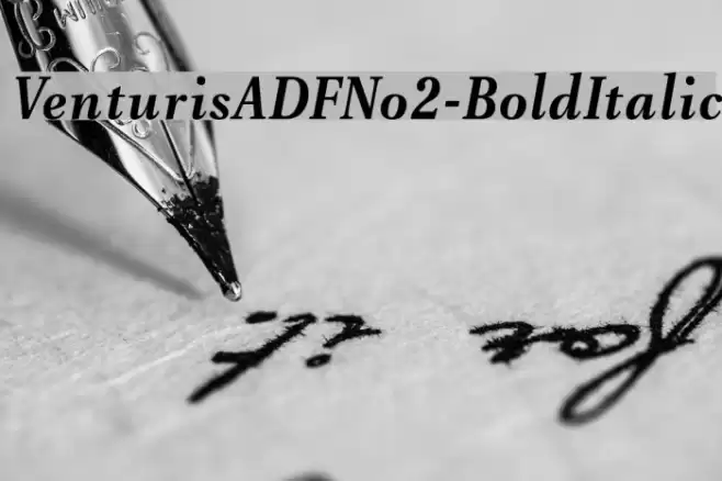 VenturisADFNo2-BoldItalic Font examples