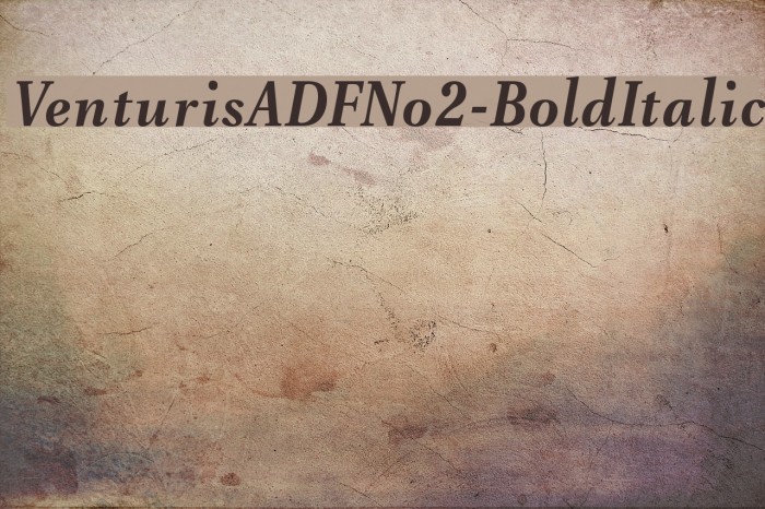 VenturisADFNo2-BoldItalic Font examples