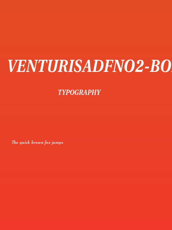 VenturisADFNo2-BoldItalic Poster