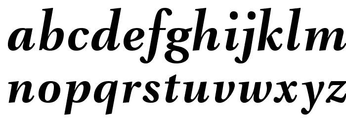 VenturisADFNo2-BoldItalic Font LOWERCASE