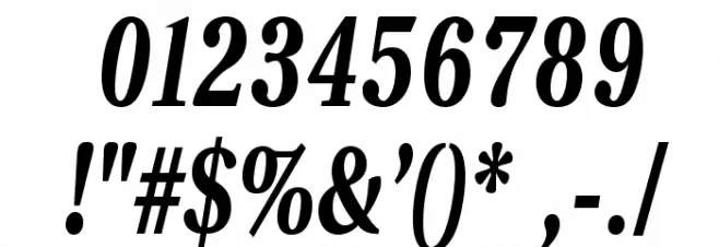 VenturisADFNo2Cd-BoldItalic Font OTHER CHARS