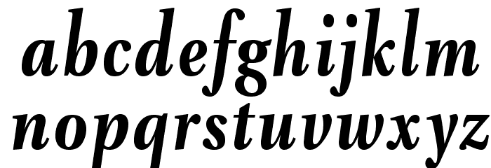 VenturisADFNo2Cd-BoldItalic Font LOWERCASE