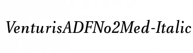 VenturisADFNo2Med-Italic  Frei Schriftart Herunterladen